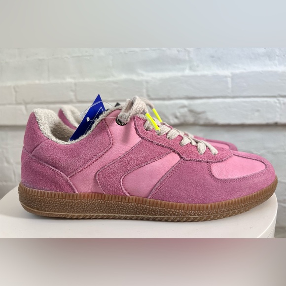 Verbenas Shoes - Verbenas Sora Candy Flamingo Pink Leather Suede Sneakers Tennis Shoe Spain NWT